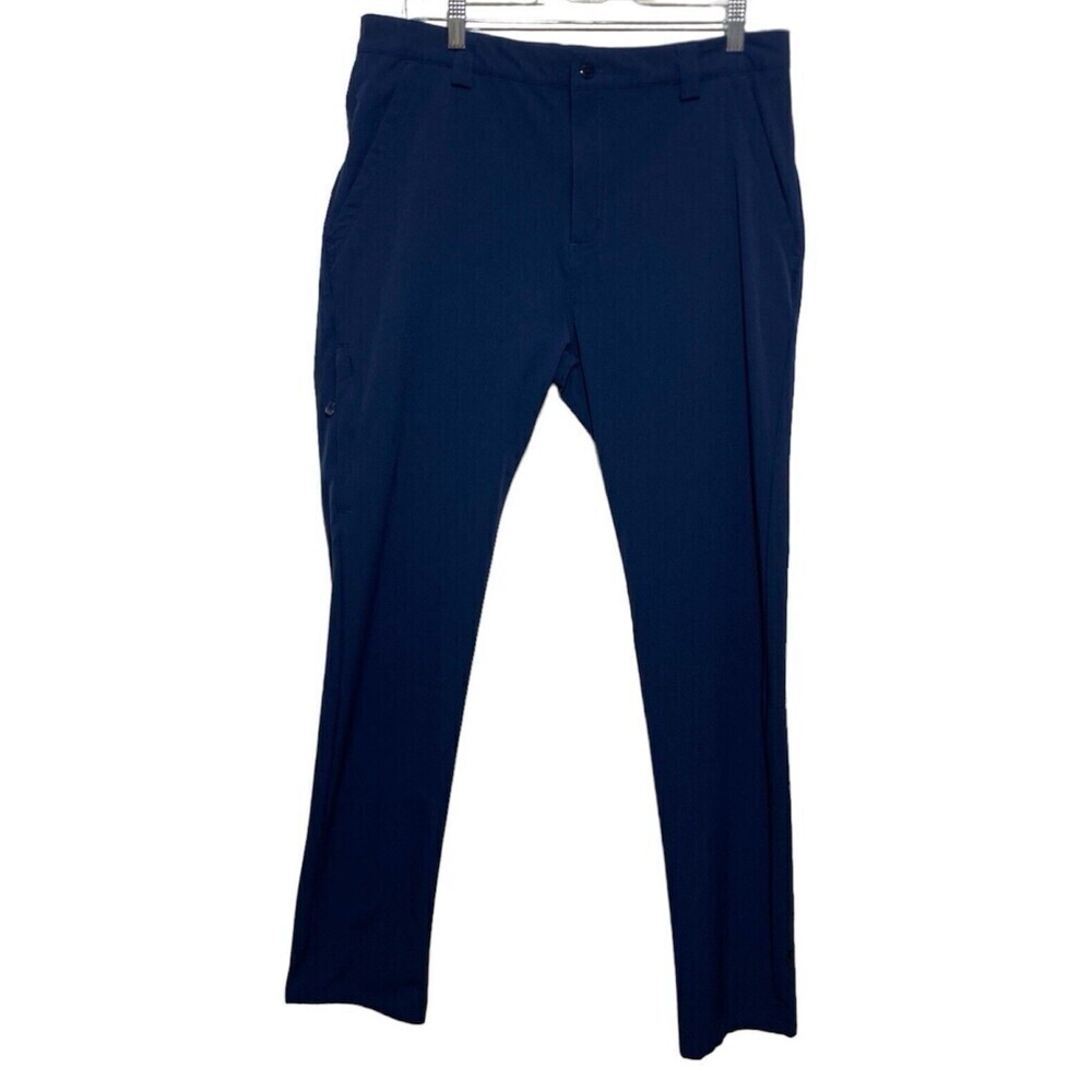 Zyia Active Pants Men Size Large Blue Nylon Performance Stretch Gorpcore Tapered